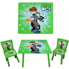 Столик Bambi (Metr+) D06452 квадратный с двумя стульчиками Ben 10